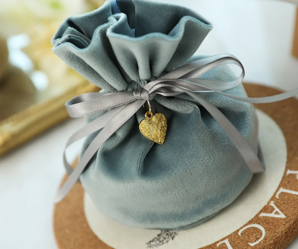 20 Sacchetti Regalo In Velluto - Con Coulisse, 9x7cm, Per Gioielli, Favori E Matrimoni - Foto 3