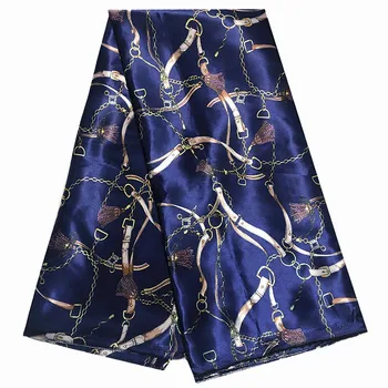 

african satin fabric ribbon silk material Shiny african satin silk wax fabric for women dress 5yards