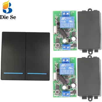 

433mhz Wireless Remote Control AC 85V~250V 2200W 2 gang controller for Light /Lamp/ Bulb/ LED Switch Wall Panels Fluorescent