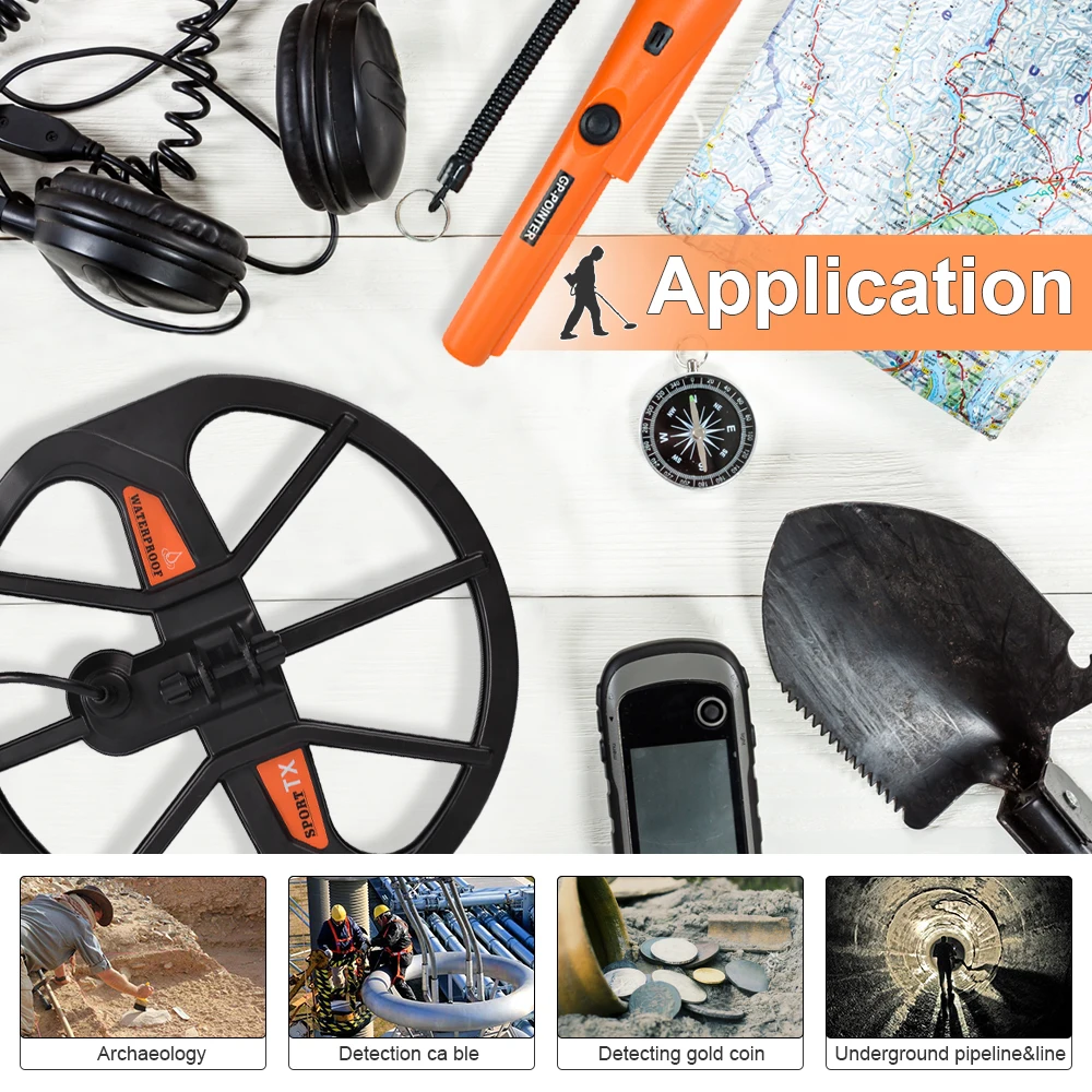 

Professional TX-960 Gold Digger Treasure Hunter 850 Updated TX-960 Pinpointer LCD Display 13'' Super Big Waterproof Search Coil