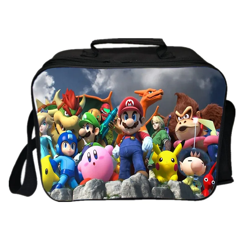 Супер Марио Smash Bros сумка для ланча со льдом пакет сумка с теплоизоляцией пикника походная сумка через плечо свежая сумка-холодильник