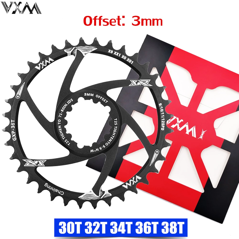 VXM MTB bisiklet GXP bisiklet krank seti sabit dişli krank 34T 36T 38T 40T  zincir için gx X1 x9 GXP pedivela ofset 3MM|Bisiklet Krank ve Aynakolu| -  AliExpress
