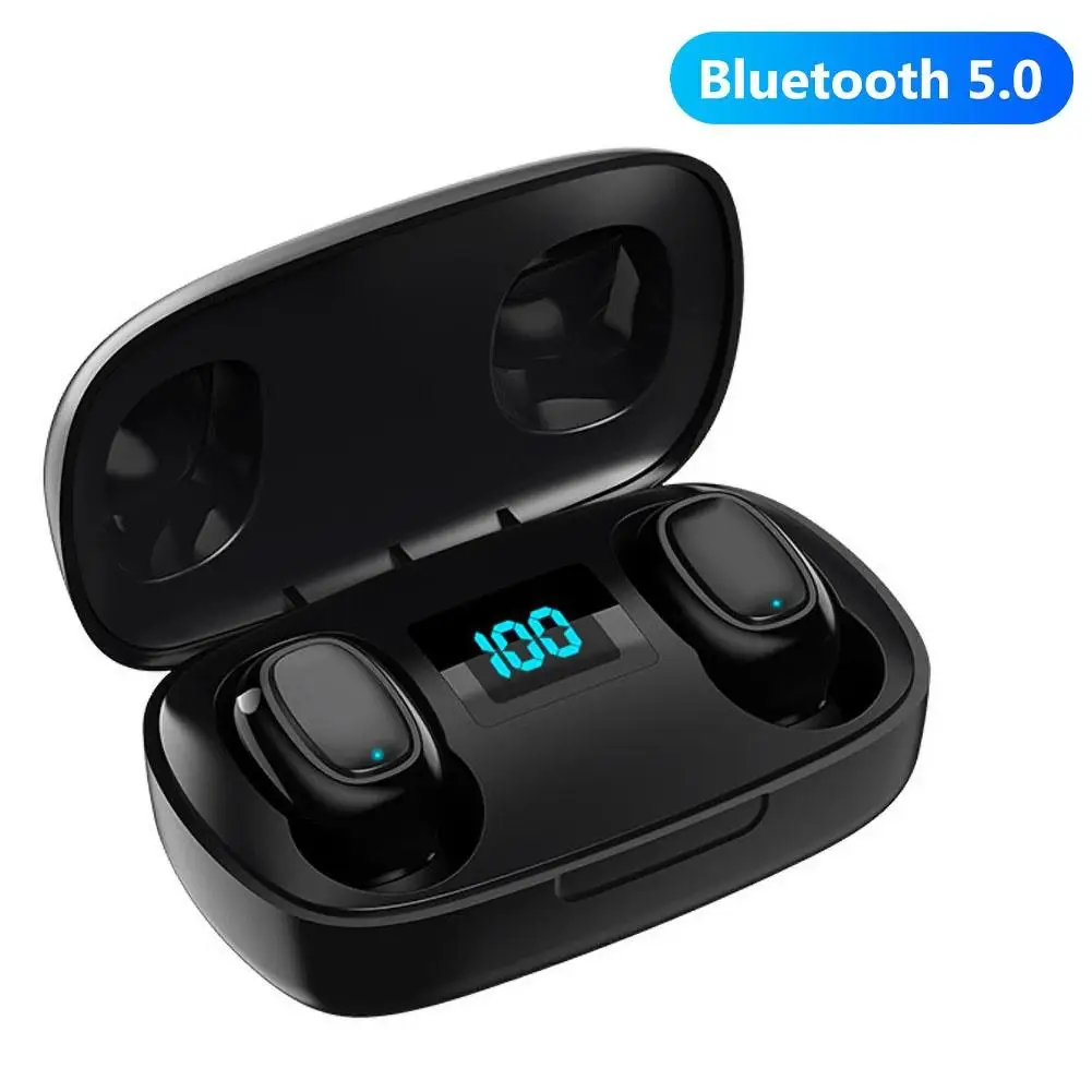 T10 Bluetooth headset sports wireless headset T10S binaural digital display tws Bluetooth earplugs Wireless Earphones Earbuds