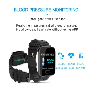 

Smart Watch A6 For Men Women Heart Rate Monitor Blood Pressure Waterproof Bracelet Clock For IOS Android Phone