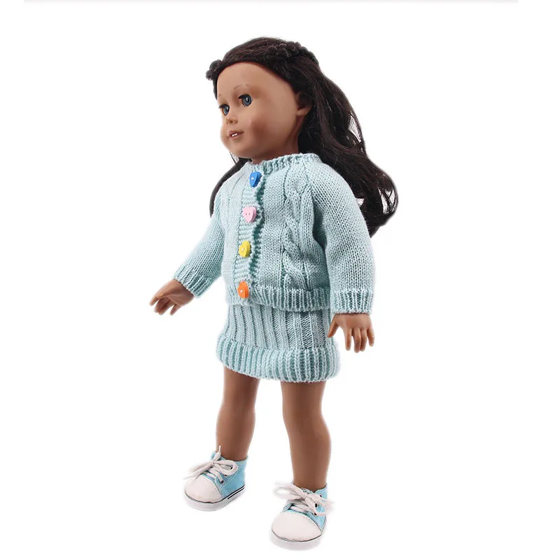 Кукольная одежда милый комплект из 3 предметов/свитер подходит 18 дюймов американский и 43 см Кукла Реборн, игрушки для девочек, наше поколение, подарок на день рождения