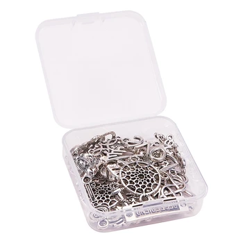 

Tibetan Silver-color Connection Pendant Mixed Shape Boxed Handmade Retro Alloy Jewelry Accessories DIY 40 Pcs