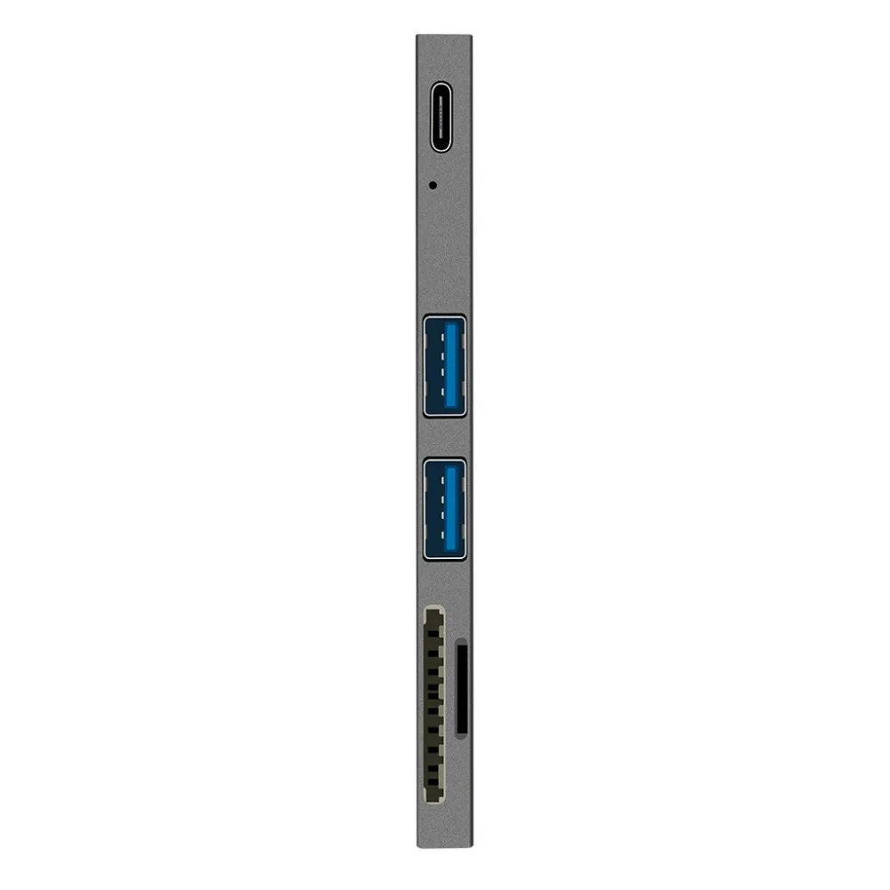 USB C концентратор двойной тип C адаптер док-станция с USB PD зарядное устройство SD/TF слот для ПК удобная зарядка и быстрая передача данных