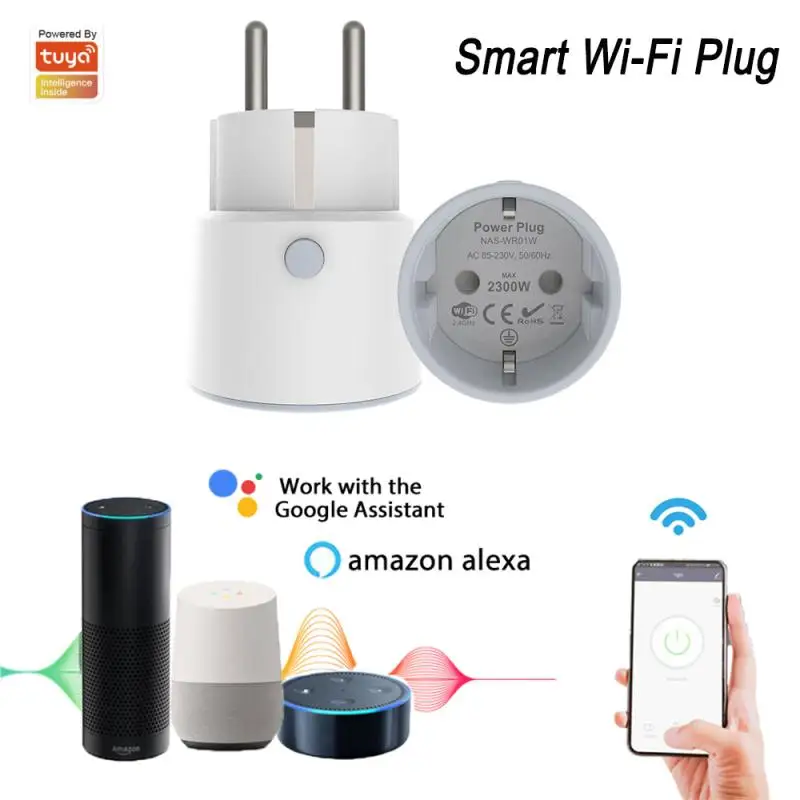 Умная розетка Wi-Fi 10A Mini Tuya беспроводной переключатель дистанционное управление