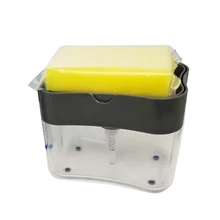 Кухня дома ABS Ванная комната Туалет ручной толчок губка Caddy Держатель для чистки портативный диспенсер мыло насос стирка водостойкий