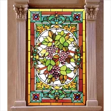 ПВХ пленка для окон на заказ размер статическая цепляться Петуния виноград завод Patetrn Классическая Личная защита пятнистости украшения 55 см x 100 см