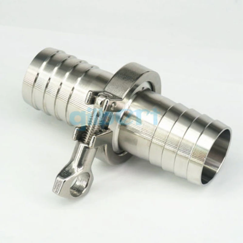 1.5 Inch Tri Clamp To 5/8 Hose Barb Adapter - 304 Stainless Steel Sanitary Fitting