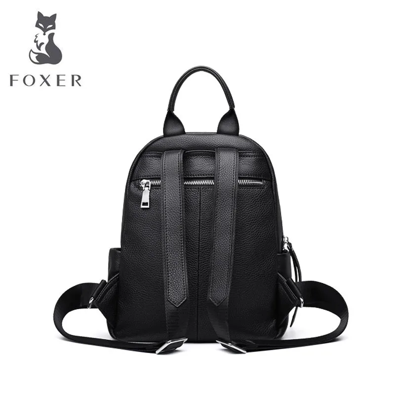 FOXER роскошный высококачественный популярный кожаный рюкзак женский волнистый модный простой дикий Универсальный Ромбический рюкзак