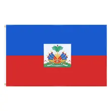 Jiahao atacado 100% poliéster duplo costurado estoque 3x5ft haiti bandeira
