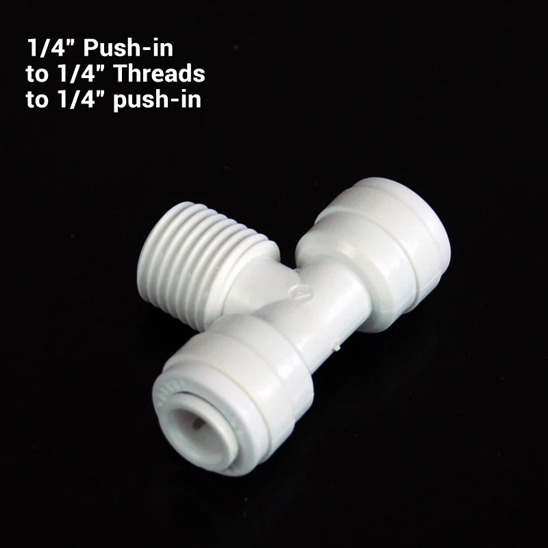 Ro фитинги-тройник 1/4 "нажмите на X 1/4" NPT x 1/4 "толчок в KT-02