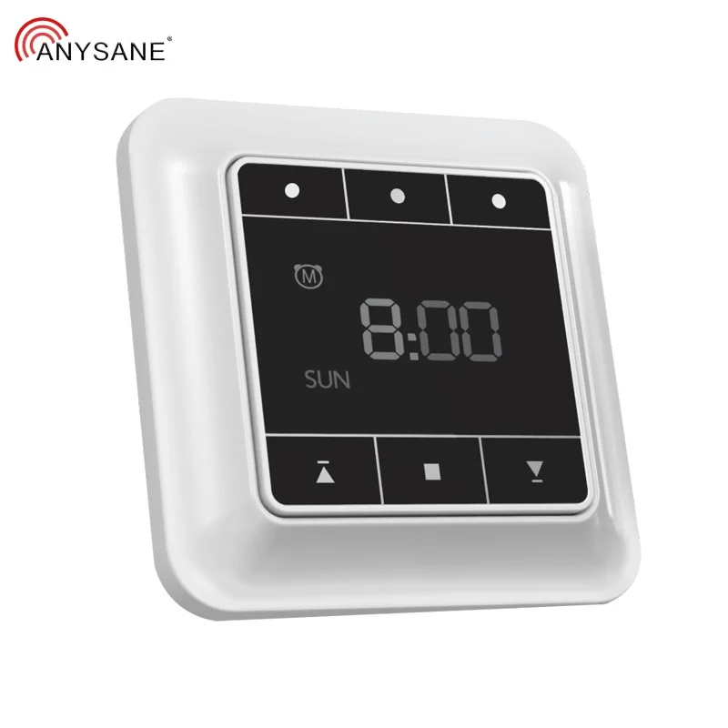 

ANYSANE Universal Wireless Timer Remote Control Wall Switch For Automated Curtains Motorized Shutter Tubular Motor Electric Door