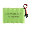 6V AA NIMH Battery with Charger cable For Rc toy Car Boat tank Robot Truck Gun parts Electric toy security facilities 6V 3000mah ► Photo 2/6