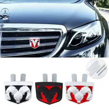 

7.9*9cm For Dodge 3D Metal Ram Car Front Grille Emblem Badges Decals for Dodge Ram charger SRT mg BMW VW Honda ford smart byd