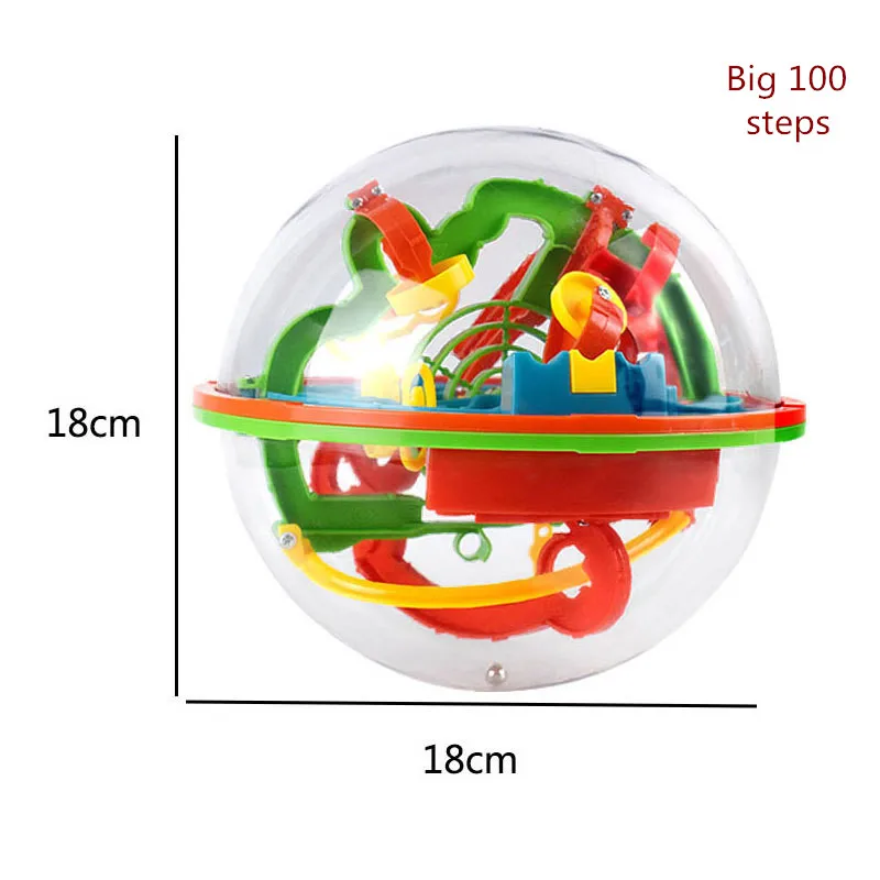 100 шагов 3D головоломка мяч дети вызов игровая посуда с препятствиями шар-лабиринт головоломка тренировка баланса оформление игры