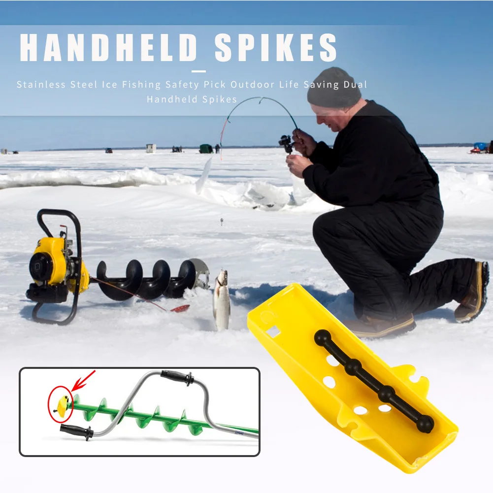 Ice Drill Fishing Hand Spiral Drill for Winter Fishing Power Head  Protective Cover Adapter Ice Hole Drill Blade Protect Fish Acc