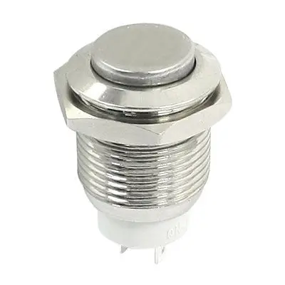 

DC3-250V SPST High Flat Head Panel Mount Locking Metal Pushbutton Switch 16mm