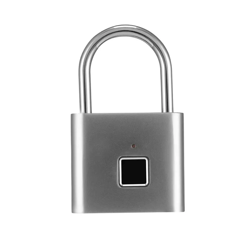Silver ZWN H1 БЕСКЛЮЧЕВОЙ USB Перезаряжаемый отпечаток пальца умный замок Быстрый разблокировка дверной замок металлический саморазвивающийся чип из цинкового сплава - Цвет: Silver