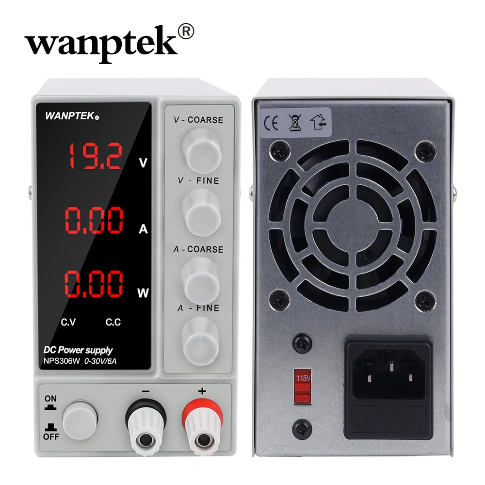  Wanptek Lab DC Adjustable Power Supply 120V 30V 6A 10A Digital Switching Voltage Regulator Stabiliz