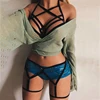 Women Straps Bra Garter Body Belts Waist To Leg Body Bondage Cage Fetish Sexy Underwear 2 Piece Leather Harness Set Garter Belts ► Photo 3/5