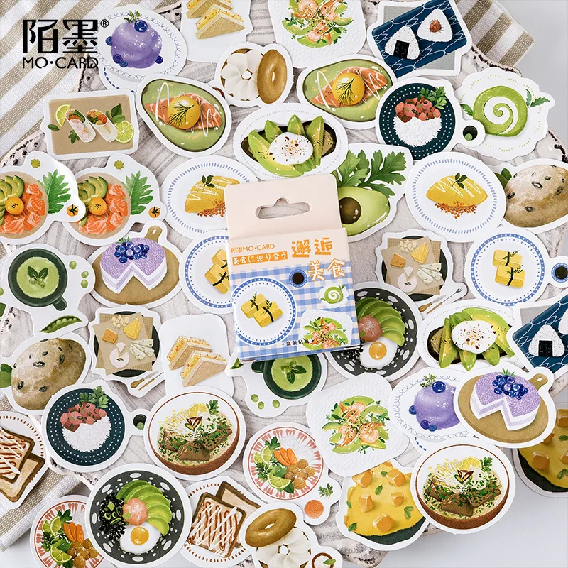 

46pcs/box Food/avocado delicacies Handbook stickers Decorative Stickers DIY Planner Diary Scrapbooking Album Stickers