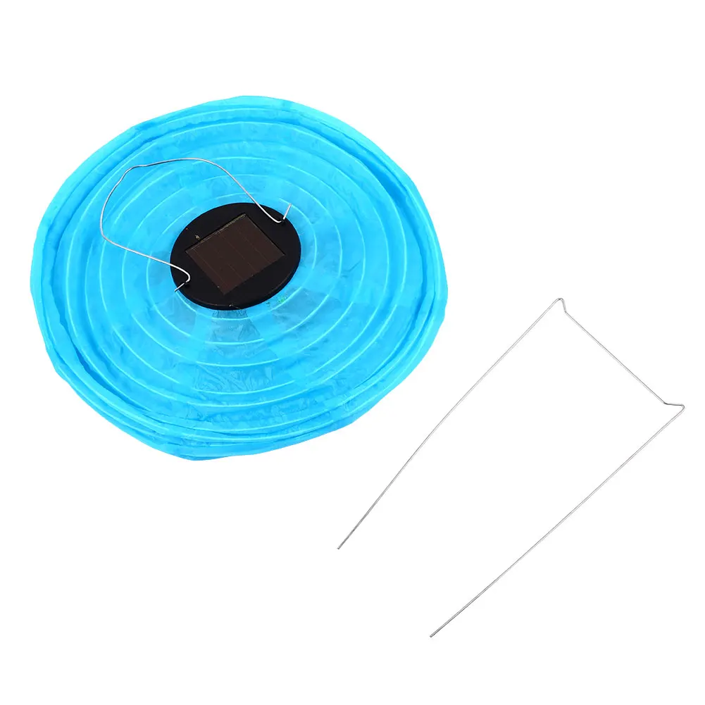 Chinese Lantern Light Solar Lamp Classic Energy Saving DIY Durable Round ABS Polysilicon 12 Inches Outdoor Christmas Xmas Gift