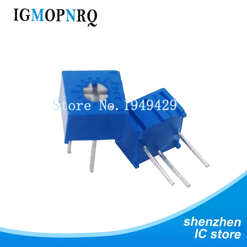 10pcs 500K ohm Trimmer Trim Pot Potentiometer Resistor 3362 New
