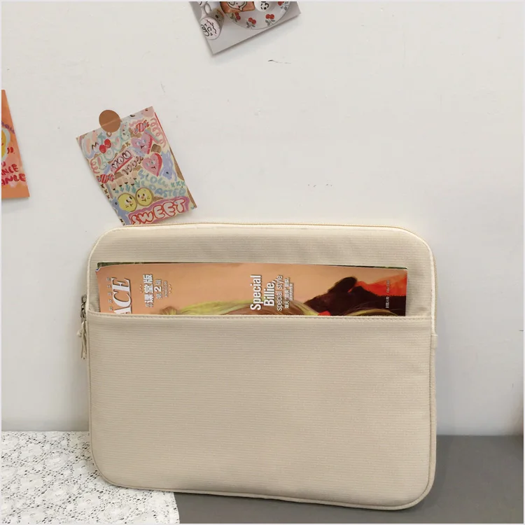 13 Inch Cute Cat Laptop Sleeve Bag For Mac Ipad Pro15 inch Thick Cotton Laptop Tablet Inner Case Keyboard Ipad Air 4 10.5 inch