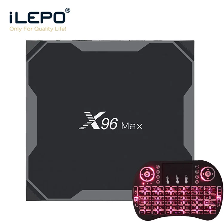 ТВ приставка iLEPO X96MAX Android 8,1 9,0 четырехъядерный процессор Amlogic S905X2 4 ГБ 32 ГБ 64 Гб 2,4G и 5 ГГц Wifi BT 1000M 4K телеприставка X96 Max X2