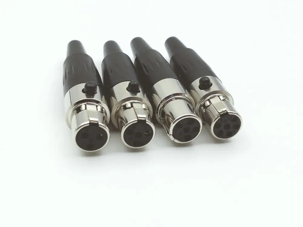 100 шт. мини XLR гнездовой 3pin 4pin 5pin 6pin Аудио Микрофон Разъем Новый|Соединители| |