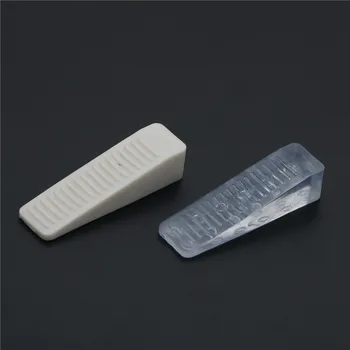 

64*18*14mm Home Office Rubber Door Stop Stoppers Block Wedge Doorstops Clear White Door Stopper 4pcs/pack