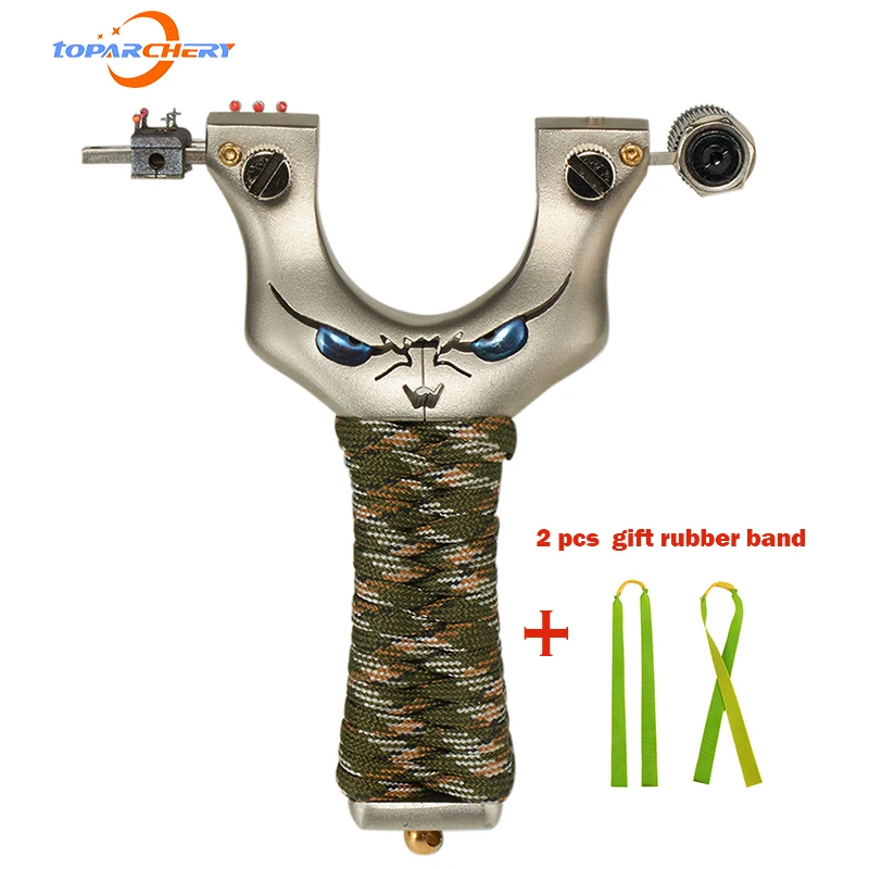 

Stainless Steel Powerful Slingshot Bow Catapult,Outdoor Hunting Sling Shot with free Rubber Bands