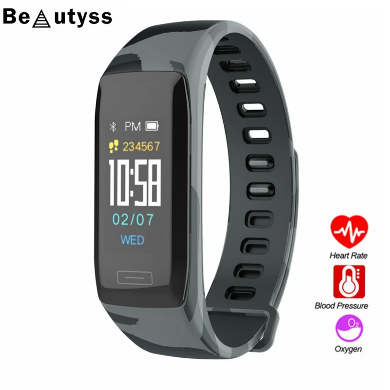 Beautyss V7 шагомер движения монитор сердечного ритма фитнес трекер Смарт часы amazfit