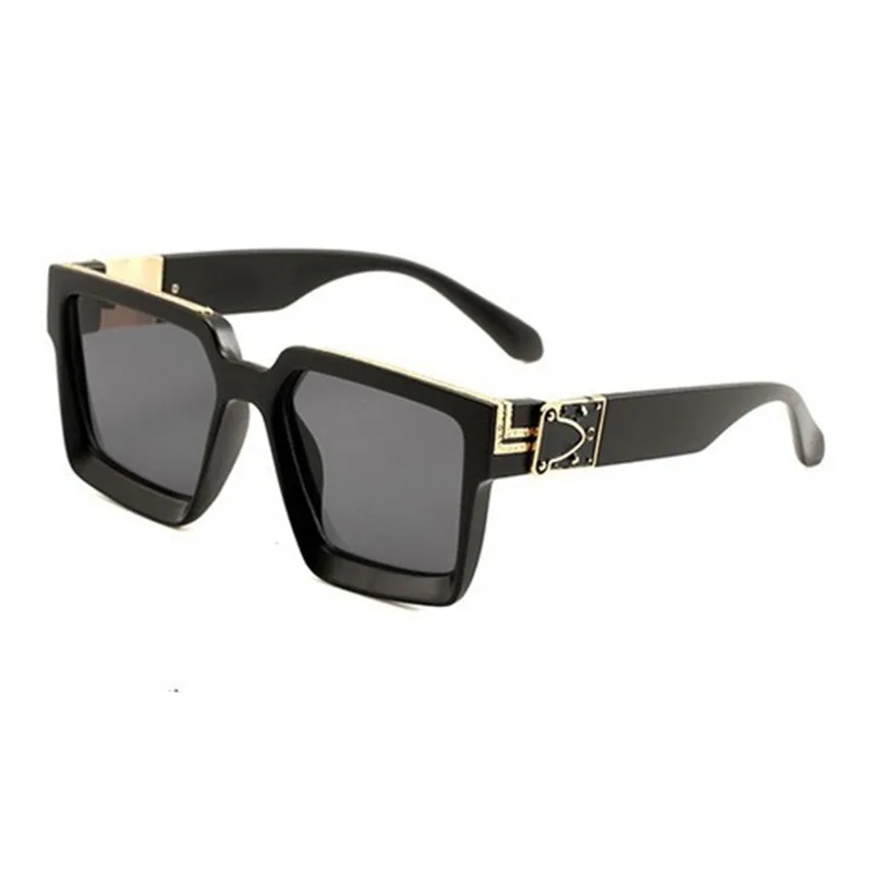 Fashion Classic Square Luxury Sunglasses Men Women Brand Designer Vintage Black White High Quality UV400 Glasses Oculos Feminino - Цвет линз: 6