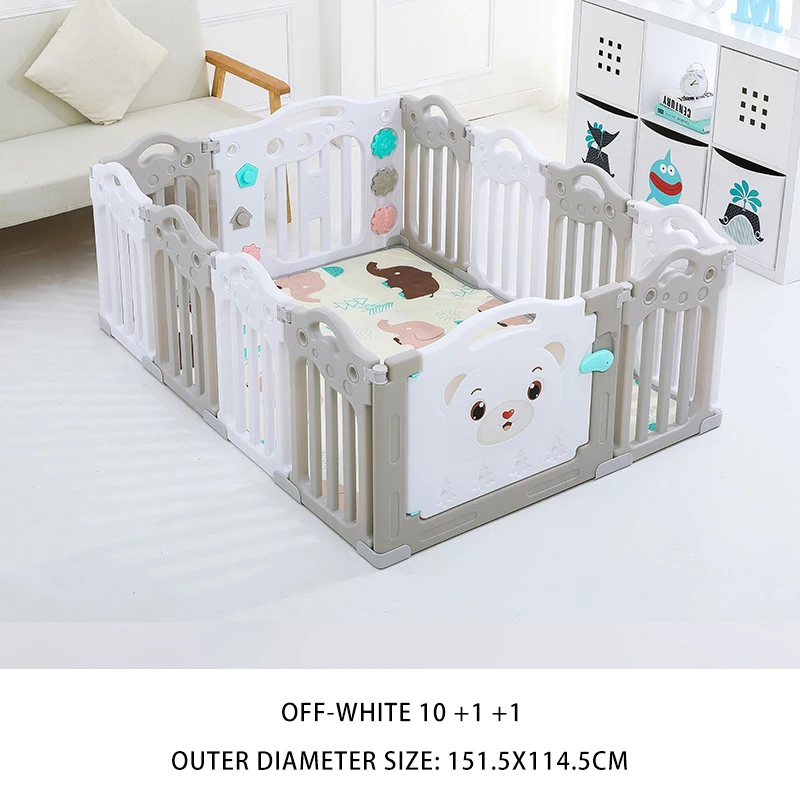 IMBABY съедобный полипропиленовый забор для детей, детская игровая площадка, детская безопасность, ограждение для детей, Детский манеж, игра для ползания, ограждение, игровой двор - Цвет: gray 12pcs