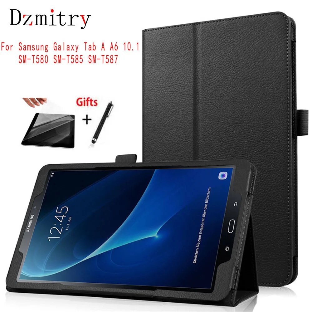 Чехол для планшета Samsung Galaxy Tab A A6 10 1 2016 T585 T580 SM-T580 T580N искусственная кожа тонкий