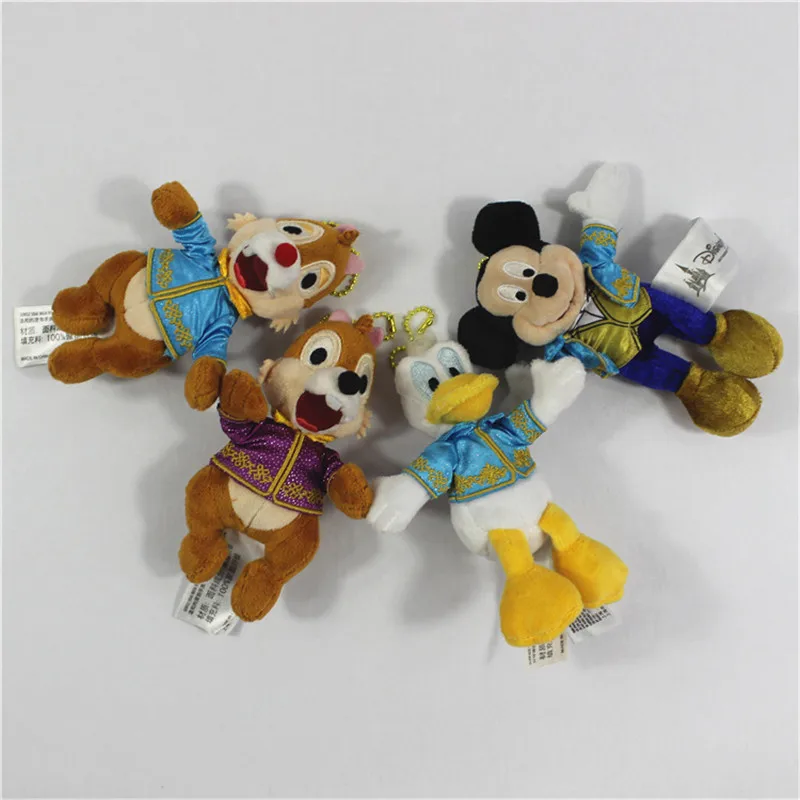 

Disney 15cm China Dress mickey mouse Chip and Dale Plush Toy mickey plush pendants toys Keychains toys