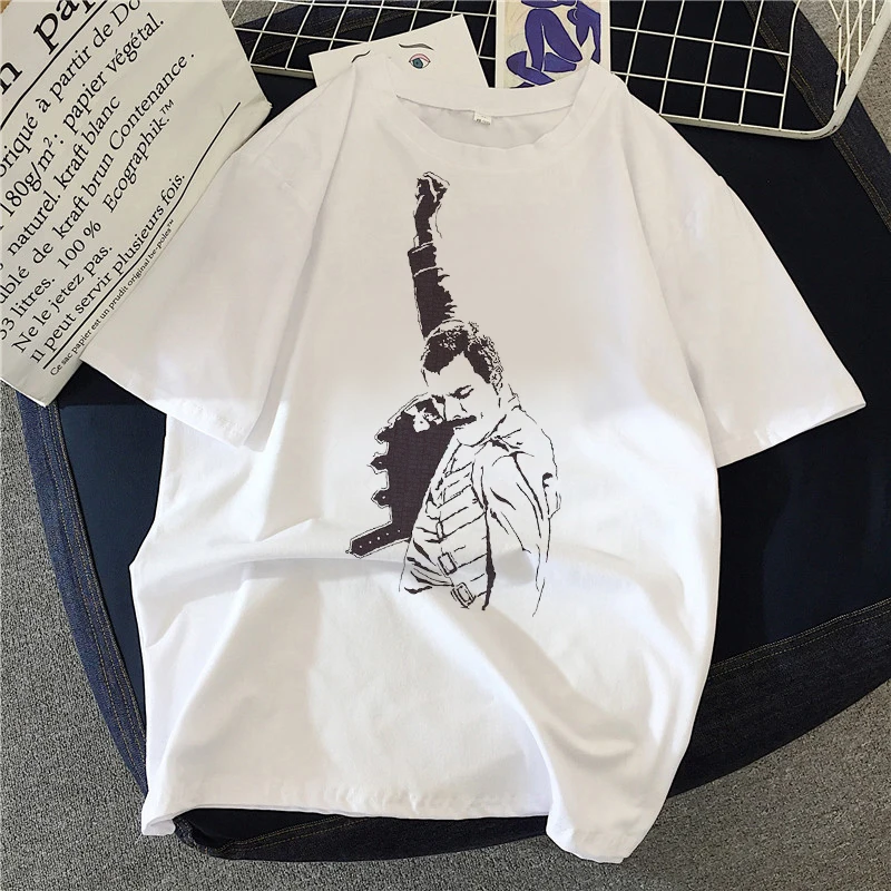 2020 Summer Women T-shirt Rock band singer Printed Tshirts Casual Tops Tee Harajuku 90s Vintage White tshirt Female Clothing