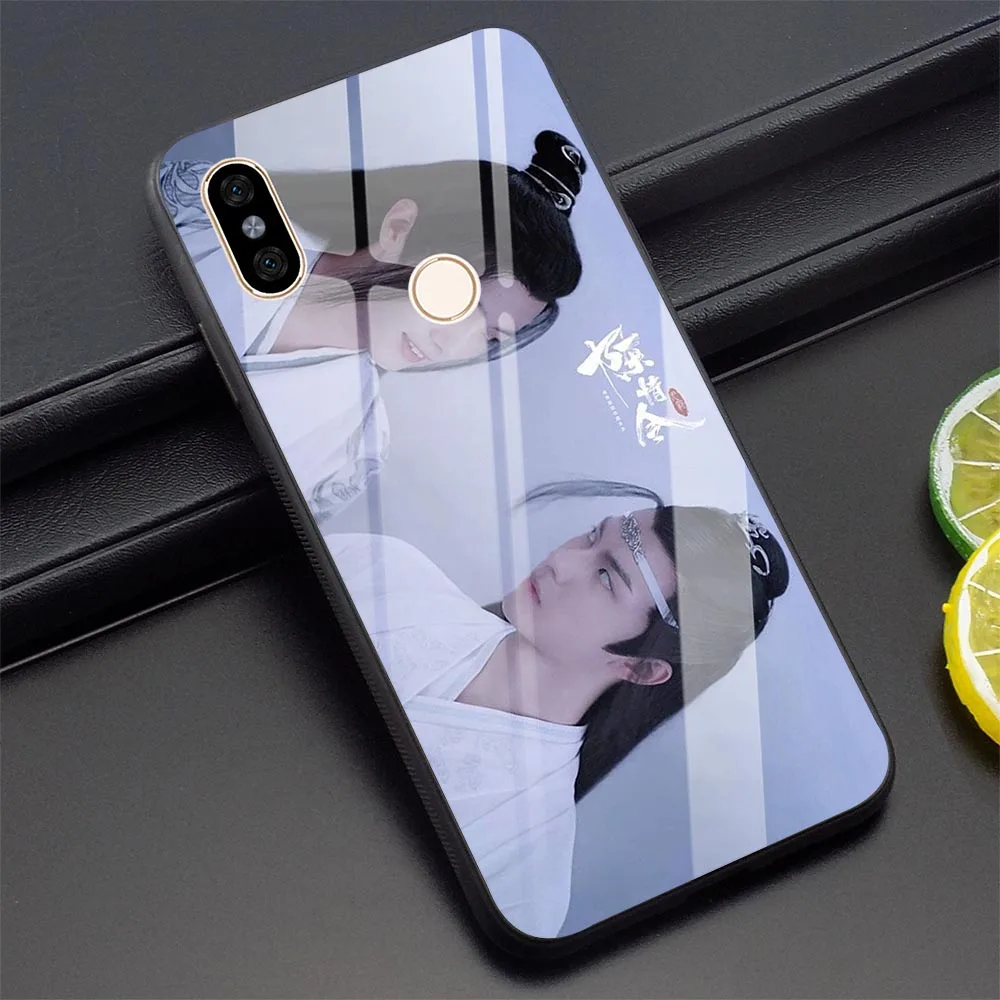 Чехол Wang Yibo Xiao Zhan из закаленного стекла для Xiaomi mi A1 mi A2 8 Lite 9 F1 Red mi 4X 6A Note 5 6 7 Pro - Цвет: K3001310