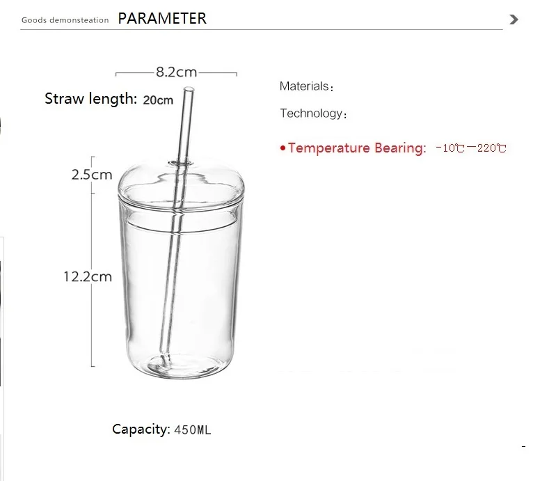 Креативные стеклянные чашки для кофе чай и напитки молоко чай воды чашки со стеклянной крышкой стеклянная соломинка для коктейлей чашка простой дизайн