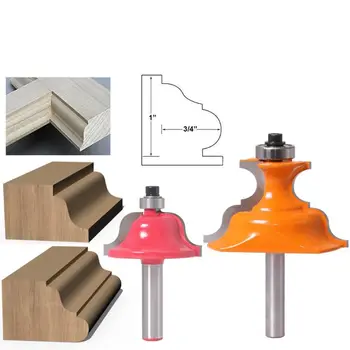 

2Pcs/Set 8mm Shank Roman Ogee Edge Forming Pedestal Router Bit Picture Frame Cutter
