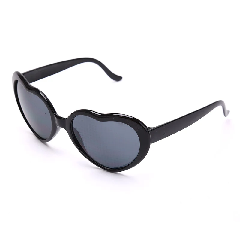 1pc Red Love Heart Shape Diffraction Grating Party Rave Glasses Lens Glass Orbit Light Show Fireworks Refraction Laser Glasses 