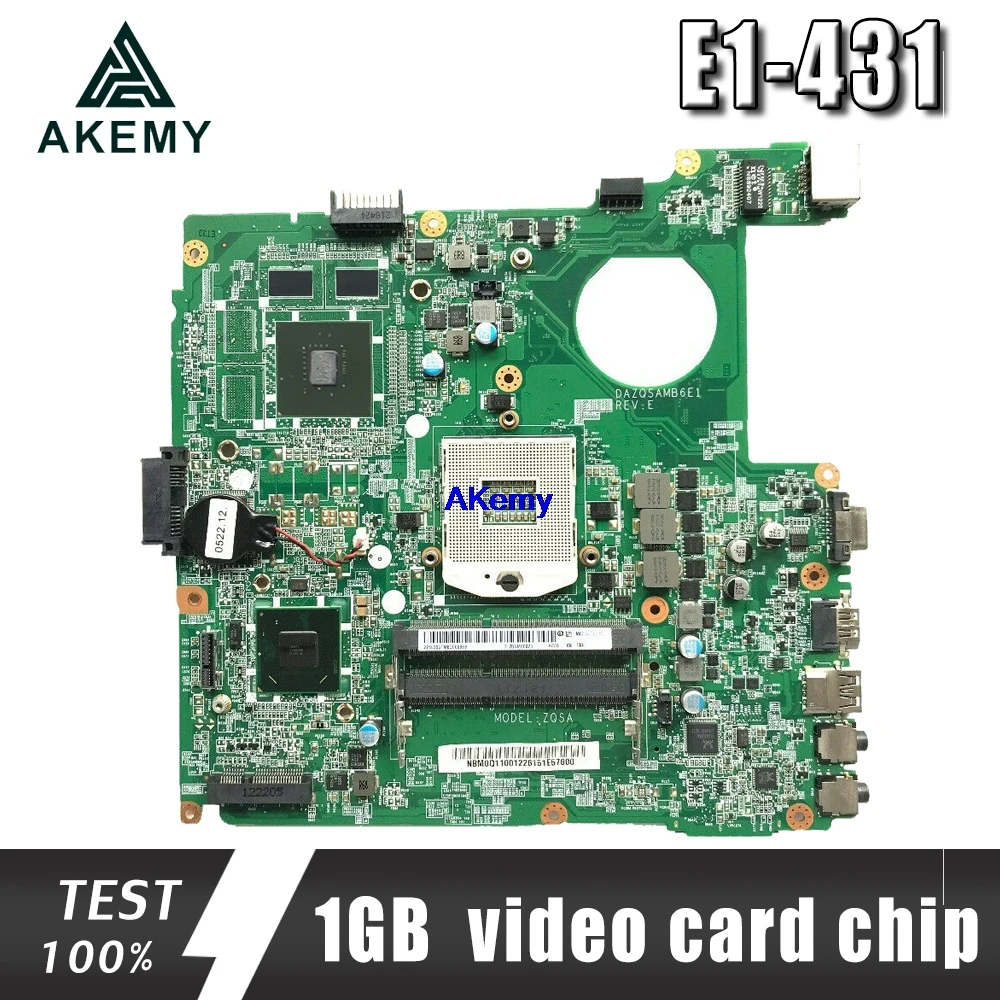 Материнская плата для ноутбука For Acer E1 431 471 основная DAZQSAMB6F1 DAZQSAMB6E0 w/ 1GB чип