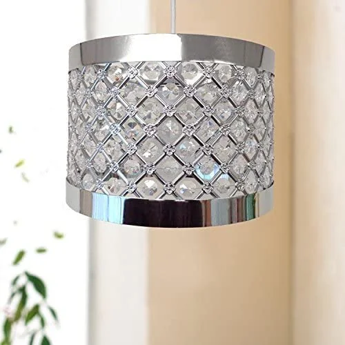 Easy Fit Moda Modern Sparkly Ceiling Pendant Light Shade Jewel Lamp Fitting New 
