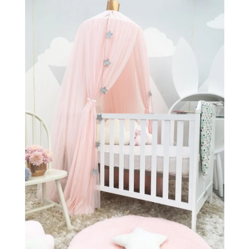 

Baby Mosquito Decor Net Crib Canopy Cot Bed Curtain Valance Hung Dome Girls Nursery Room Decor Princess Canopy Kids Play Tents