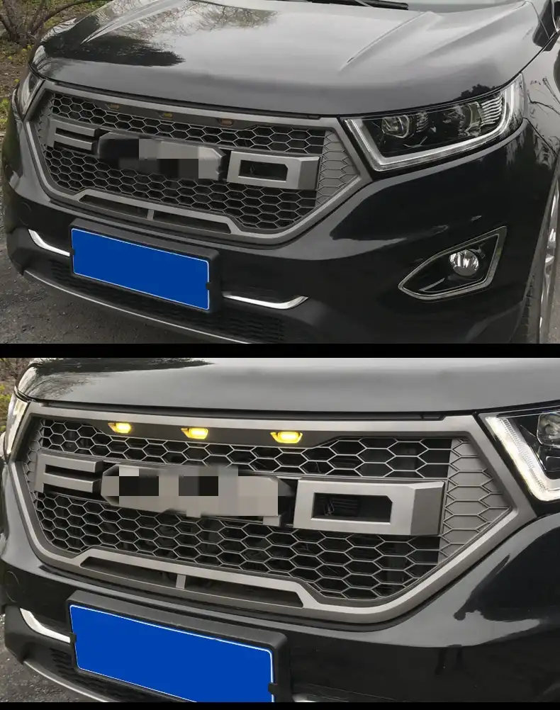 grills for trucks ford on High Quality Abs Front Middle Grille Racing Grills Honeycomb Mesh With Led Light For Ford Edge 2015 2018 Racing Grills Aliexpress