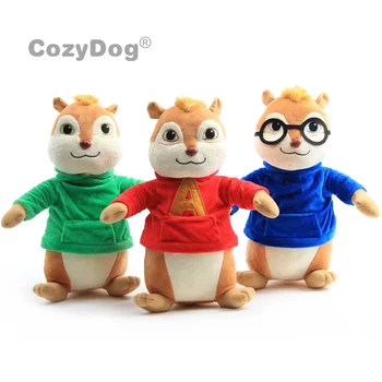 

32cm Movie Alvin and The Chipmunks Alvin Soft Plush Toys Large Size squirrel plush toys doll baby kids Christmas Birthday Gift